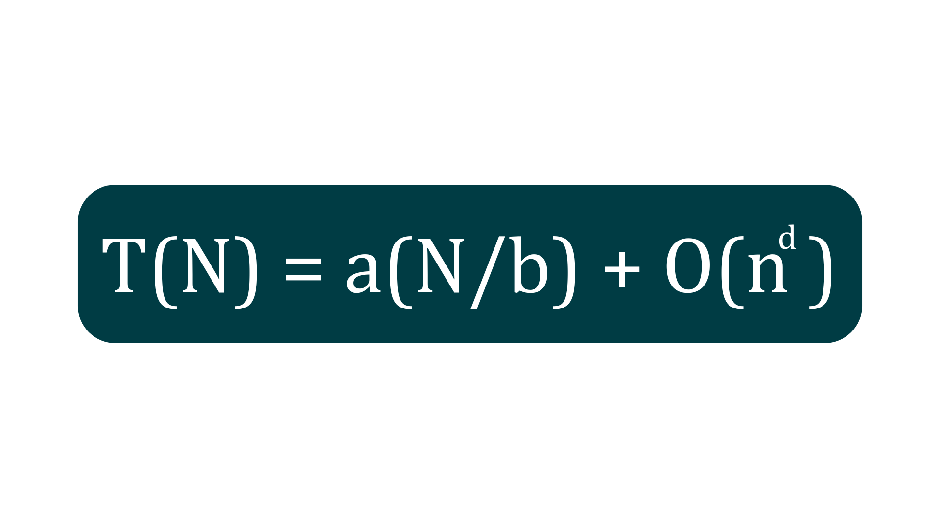 Master Theorem formula